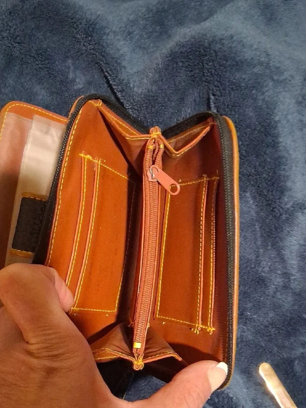 Dooney & Bourke Brown and Tan Leather Men's Wallet with Logo Patch